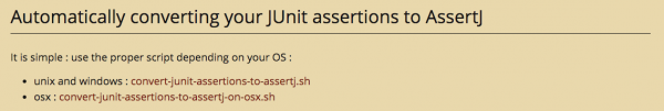 출처 : http://joel-costigliola.github.io/assertj/assertj-core-converting-junit-assertions-to-assertj.html